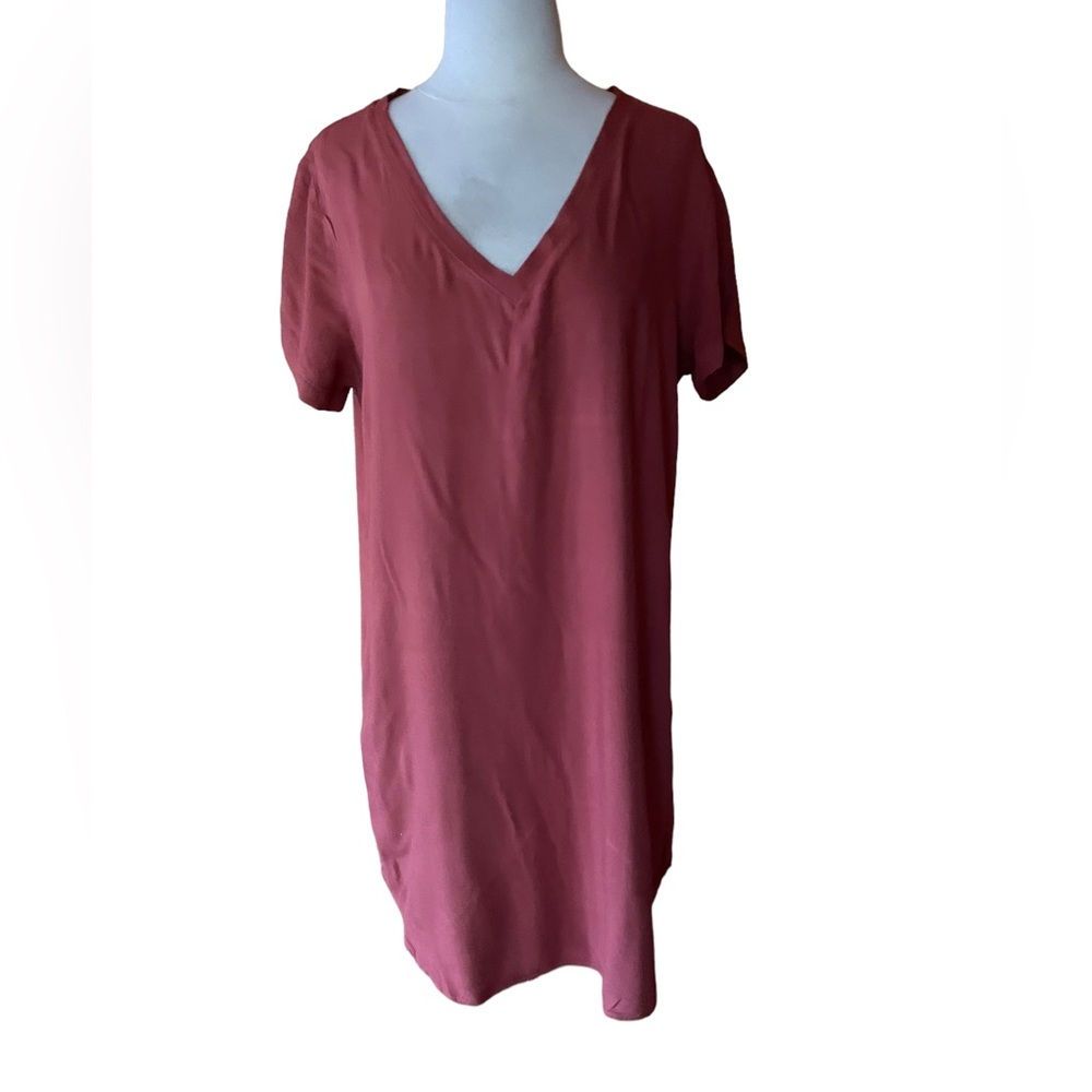 NWT Cloth & Stone Burnt‎ Orange, V-Neck T-Shirt Dress